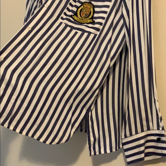 Striped button down with patch - Picture 5 of 6